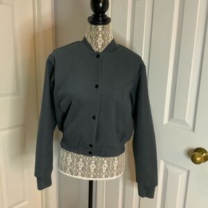 Hollister gray bomber jacket size M